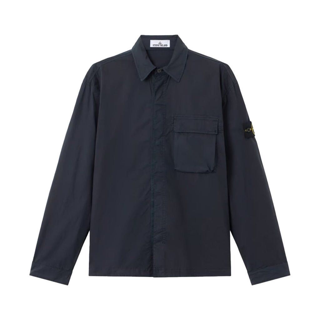 Stone Island Stretch Cotton Tela "Paracadute" OvershirtOvershirtStone IslandDPUS Designer Outlet8053819384177Navy BlueSStone Island Stretch Cotton Tela "Paracadute" Overshirt