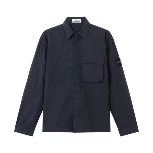Stone Island Stretch Cotton Tela "Paracadute" OvershirtOvershirtStone IslandDPUS Designer Outlet8053819384177Navy BlueSStone Island Stretch Cotton Tela "Paracadute" Overshirt