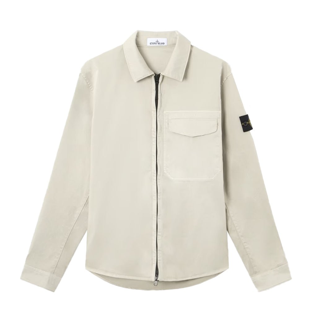 Stone Island Stretch Organic Cotton Satin, Garment Dyed ShirtsStone IslandDPUS Designer Outlet8053819383200Pearl GreySStone Island Stretch Organic Cotton Satin, Garment Dyed Shirts