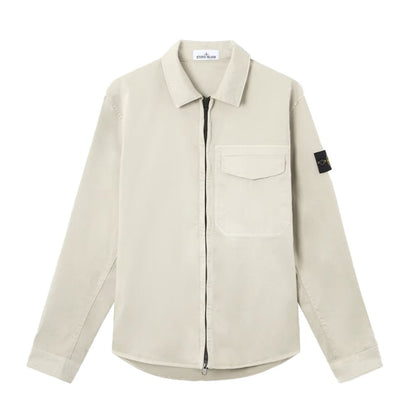 Stone Island Stretch Organic Cotton Satin, Garment Dyed ShirtsStone IslandDPUS Designer Outlet8053819383200Pearl GreySStone Island Stretch Organic Cotton Satin, Garment Dyed Shirts