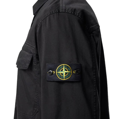 [Stone Island] Stretch Organic Cotton Satin OvershirtOvershirtStone IslandDPUS Designer OutletBlackS[Stone Island] Stretch Organic Cotton Satin Overshirt