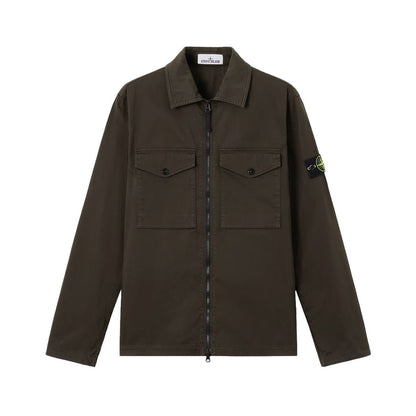 [Stone Island] Stretch Organic Cotton Satin OvershirtOvershirtStone IslandDPUS Designer OutletL2S151200010-S0012-V0078-SCoal GreyS[Stone Island] Stretch Organic Cotton Satin Overshirt
