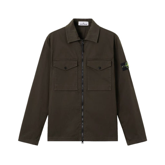[Stone Island] Stretch Organic Cotton Satin OvershirtOvershirtStone IslandDPUS Designer OutletL2S151200010-S0012-V0078-SCoal GreyS[Stone Island] Stretch Organic Cotton Satin Overshirt