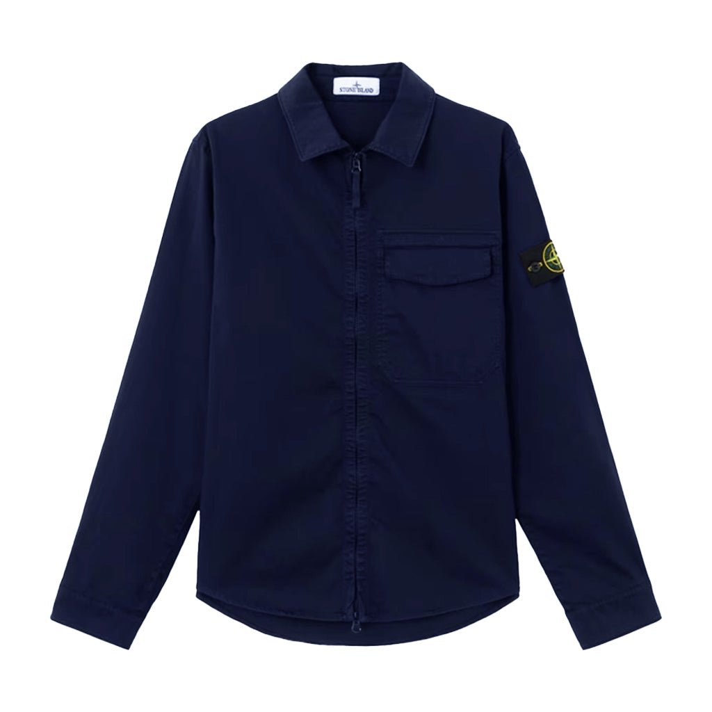 [Stone Island] Stretch Organic Cotton Satin OvershirtOvershirtStone IslandDPUS Designer OutletNavyS[Stone Island] Stretch Organic Cotton Satin Overshirt