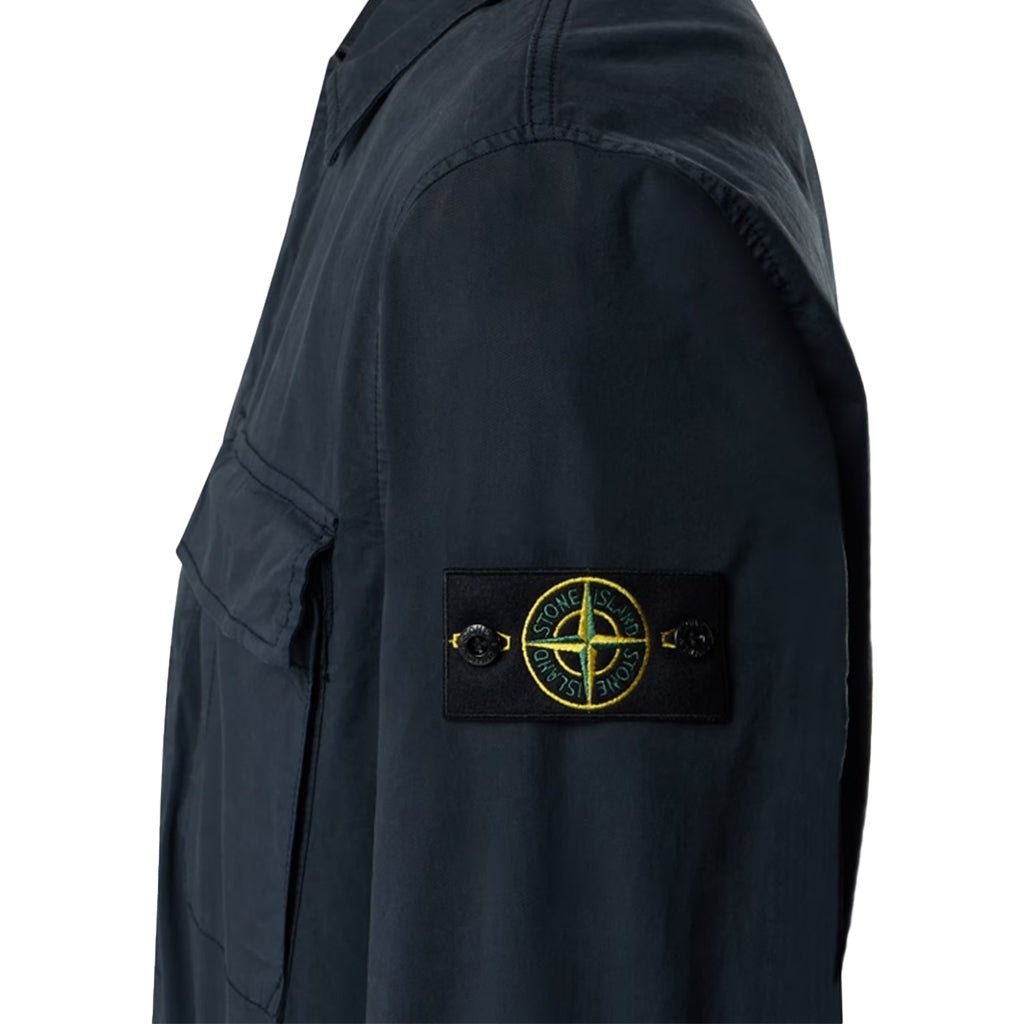 [Stone Island] Stretch Organic Cotton Twill Garment Dyed ShirtOvershirtStone IslandDPUS Designer OutletNavyS[Stone Island] Stretch Organic Cotton Twill Garment Dyed Shirt