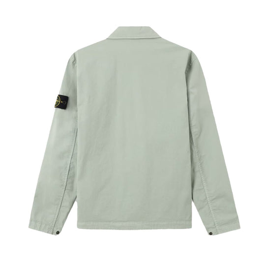 [Stone Island] Stretch Organic Cotton Twill Garment Dyed ShirtOvershirtStone IslandDPUS Designer OutletSage GreenS[Stone Island] Stretch Organic Cotton Twill Garment Dyed Shirt