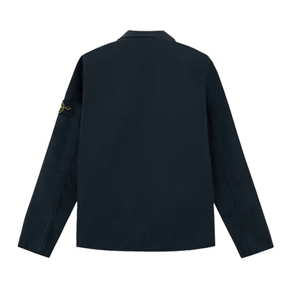[Stone Island] Stretch Organic Cotton Twill Garment Dyed ShirtOvershirtStone IslandDPUS Designer OutletNavyS[Stone Island] Stretch Organic Cotton Twill Garment Dyed Shirt