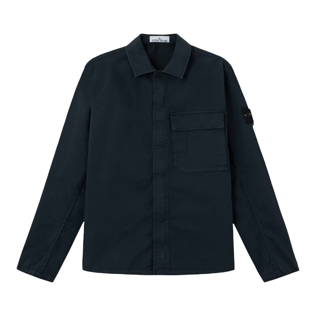 [Stone Island] Stretch Organic Cotton Twill Garment Dyed ShirtOvershirtStone IslandDPUS Designer OutletNavyS[Stone Island] Stretch Organic Cotton Twill Garment Dyed Shirt
