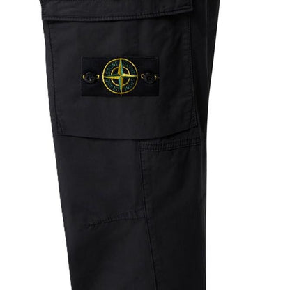 Stone Island Supima Cotton Cargo Trousers with Elasticated Cuffs in BlackTrousersStone IslandDPUS Designer Outlet805381346325028Stone Island Supima Cotton Cargo Trousers with Elasticated Cuffs in Black