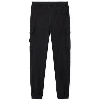 Stone Island Supima Cotton Cargo Trousers with Elasticated Cuffs in BlackTrousersStone IslandDPUS Designer Outlet805381346325028Stone Island Supima Cotton Cargo Trousers with Elasticated Cuffs in Black