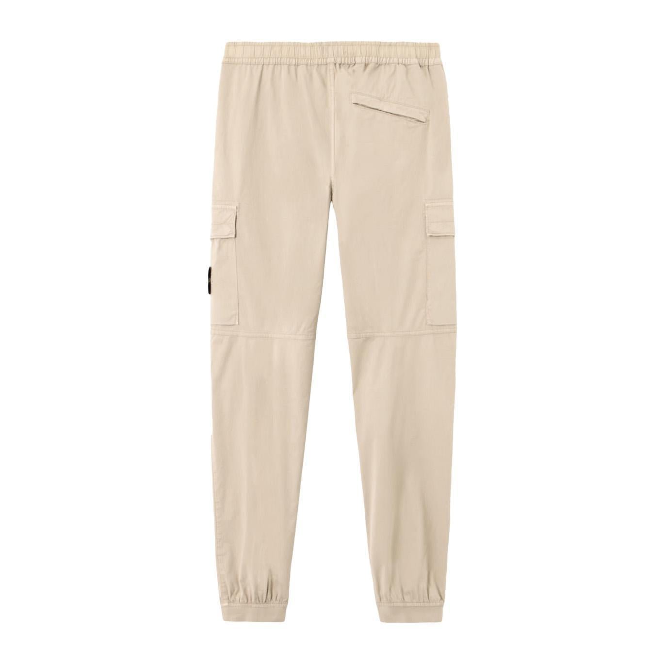 Stone Island Supima Cotton Cargo Trousers with Elasticated Cuffs in DessertTrousersStone IslandDPUS Designer Outlet805381343618628Stone Island Supima Cotton Cargo Trousers with Elasticated Cuffs in Dessert