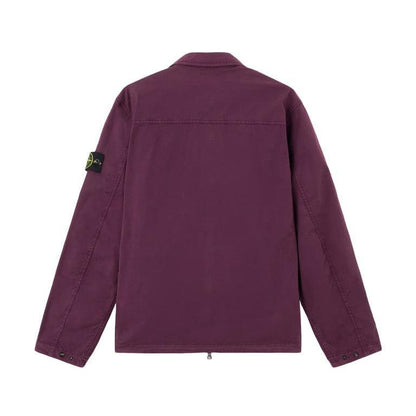 Stone Island Supima Cotton Twill Stretch Overshirt in AmaranthHoodies & Zip - UpsStone IslandDPUS Designer Outlet8053813486129XSStone Island Supima Cotton Twill Stretch Overshirt in Amaranth
