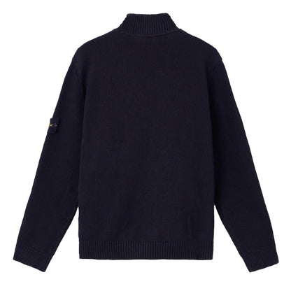 Stone Island Turtleneck Knit with Ribbed Trims in NavyKnitwearStone IslandDPUS Designer Outlet8053813460204SStone Island Turtleneck Knit with Ribbed Trims in Navy