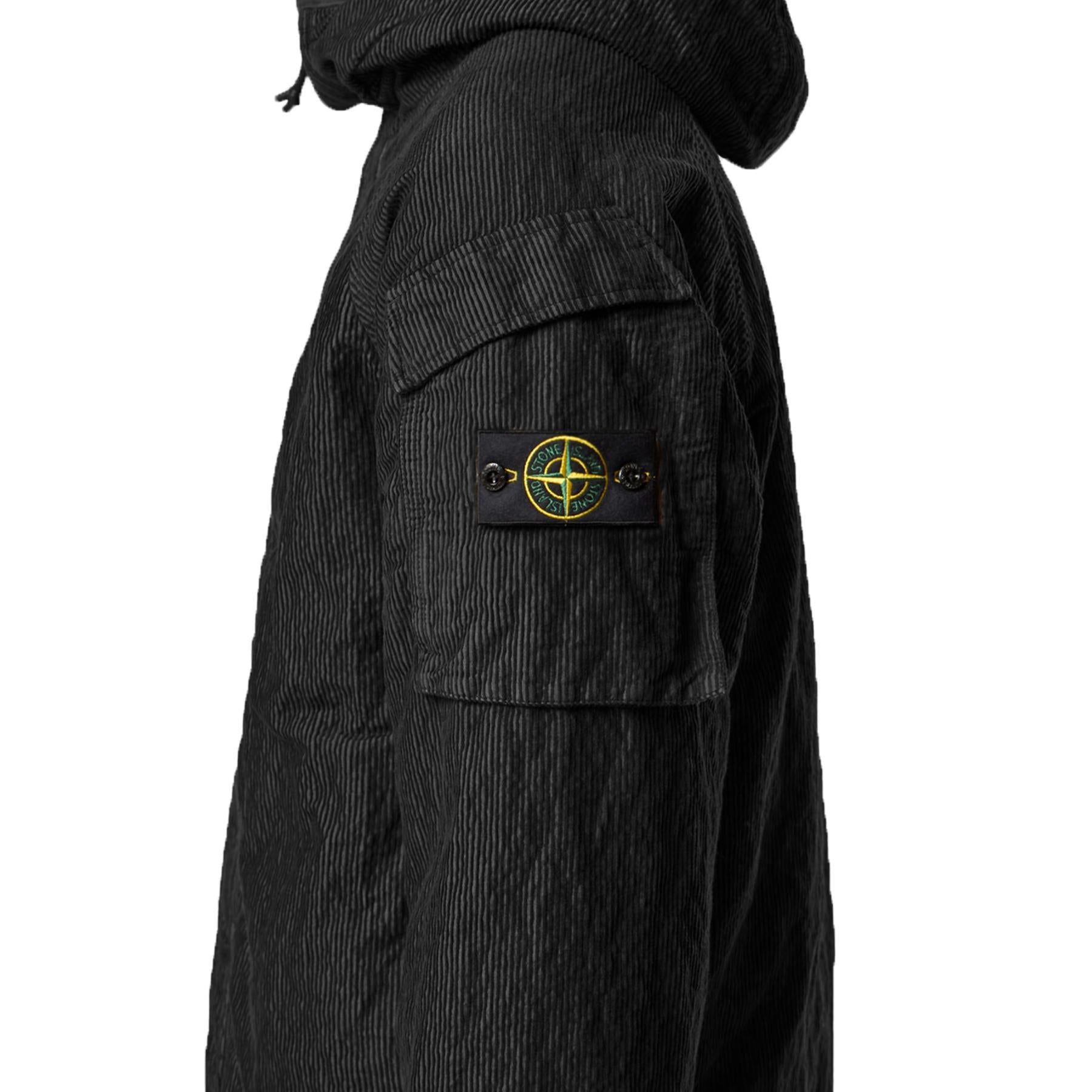 Stone Island Wrinkled Corduroy 500 - TC Hooded Jacket in BlackCoats & JacketsStone IslandDPUS Designer Outlet8053813466435SStone Island Wrinkled Corduroy 500 - TC Hooded Jacket in Black