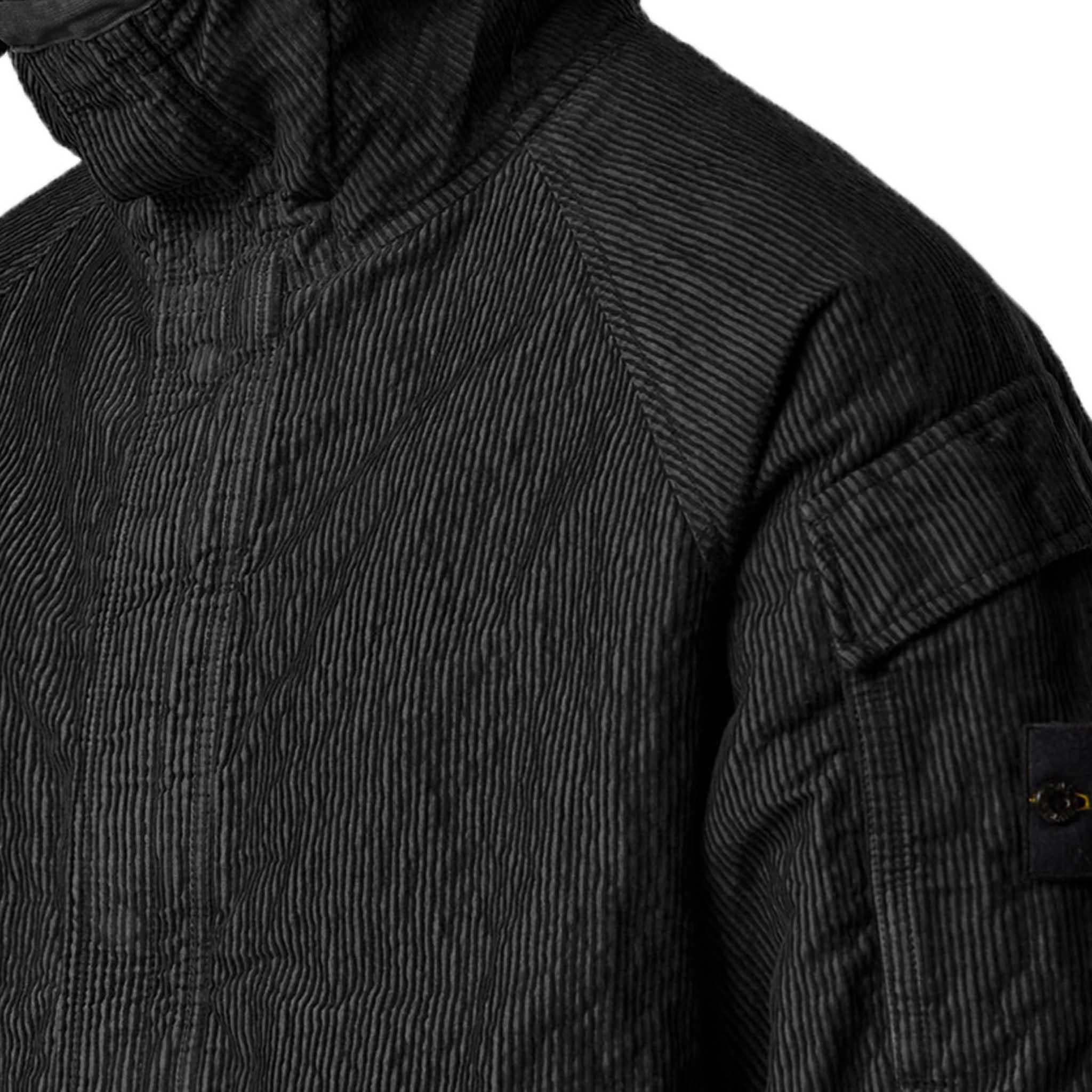 Stone Island Wrinkled Corduroy 500 - TC Hooded Jacket in BlackCoats & JacketsStone IslandDPUS Designer Outlet8053813466435SStone Island Wrinkled Corduroy 500 - TC Hooded Jacket in Black