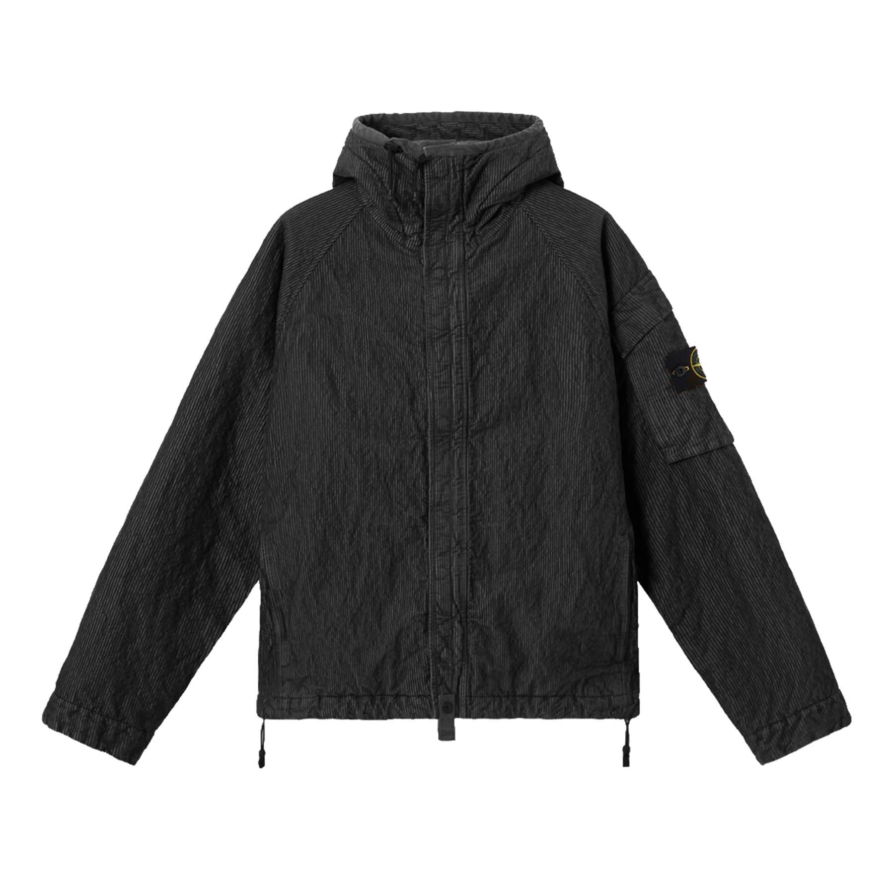 Stone Island Wrinkled Corduroy 500 - TC Hooded Jacket in BlackCoats & JacketsStone IslandDPUS Designer Outlet8053813466435SStone Island Wrinkled Corduroy 500 - TC Hooded Jacket in Black