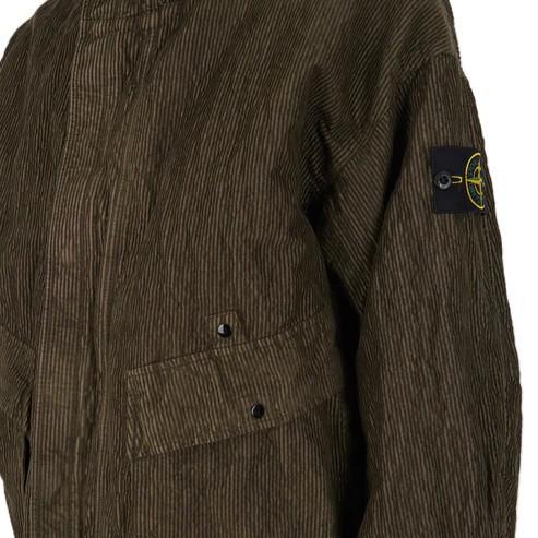 Stone Island Wrinkled Corduroy 500 - TC Hooded Parka with Detachable Down Lining in Military GreenCoats & JacketsStone IslandDPUS Designer Outlet8053813490959SStone Island Wrinkled Corduroy 500 - TC Hooded Parka with Detachable Down Lining in Military Green