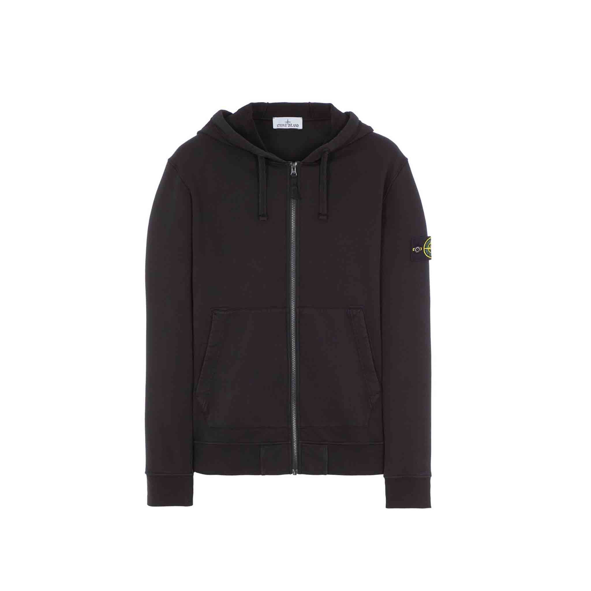 Stone Island Zipped Hoodie in BlackHoodiesStone IslandDPUS Designer Outlet89099495SStone Island Zipped Hoodie in Black