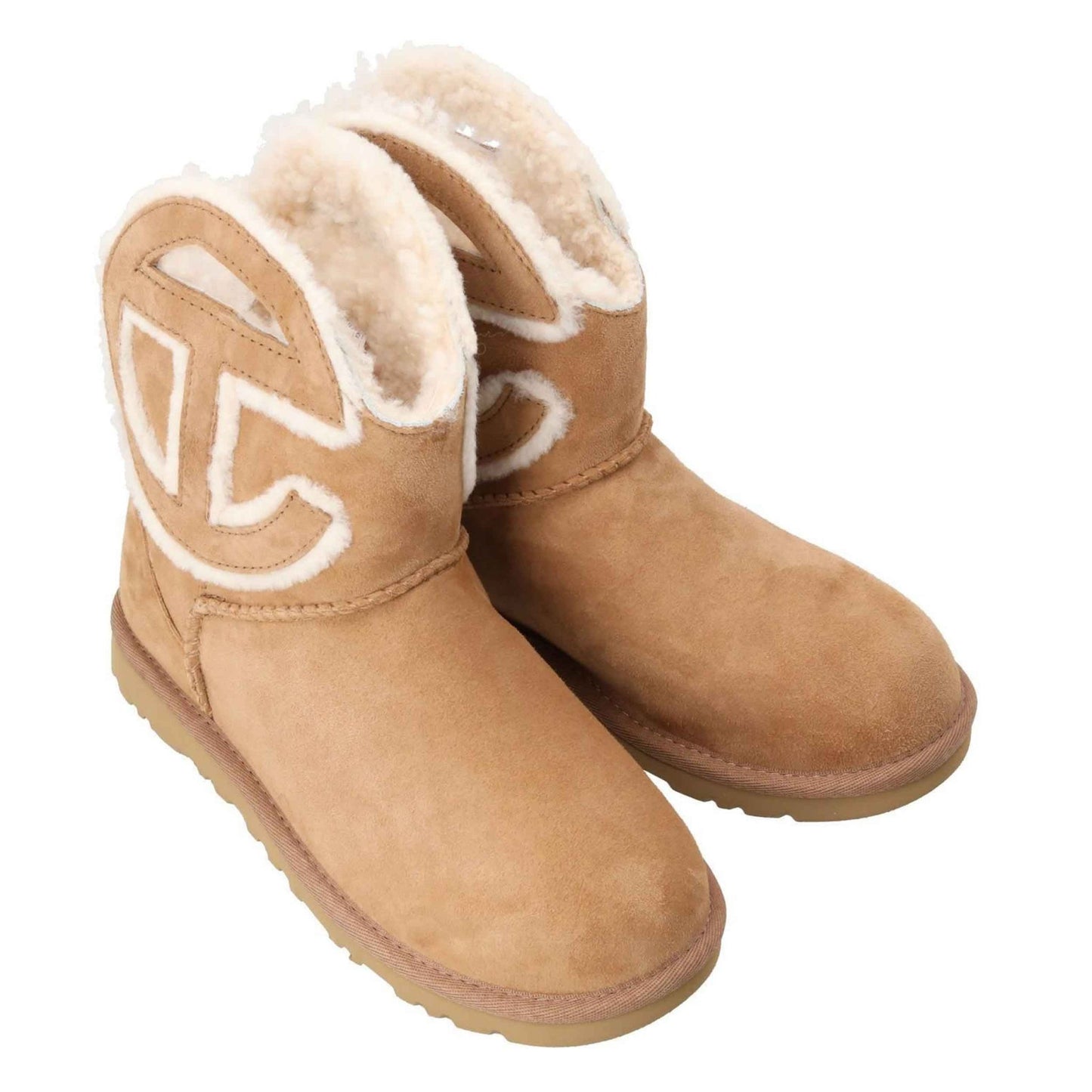 UGG x Telfar Classic Logo Mini Boots in Chestnut