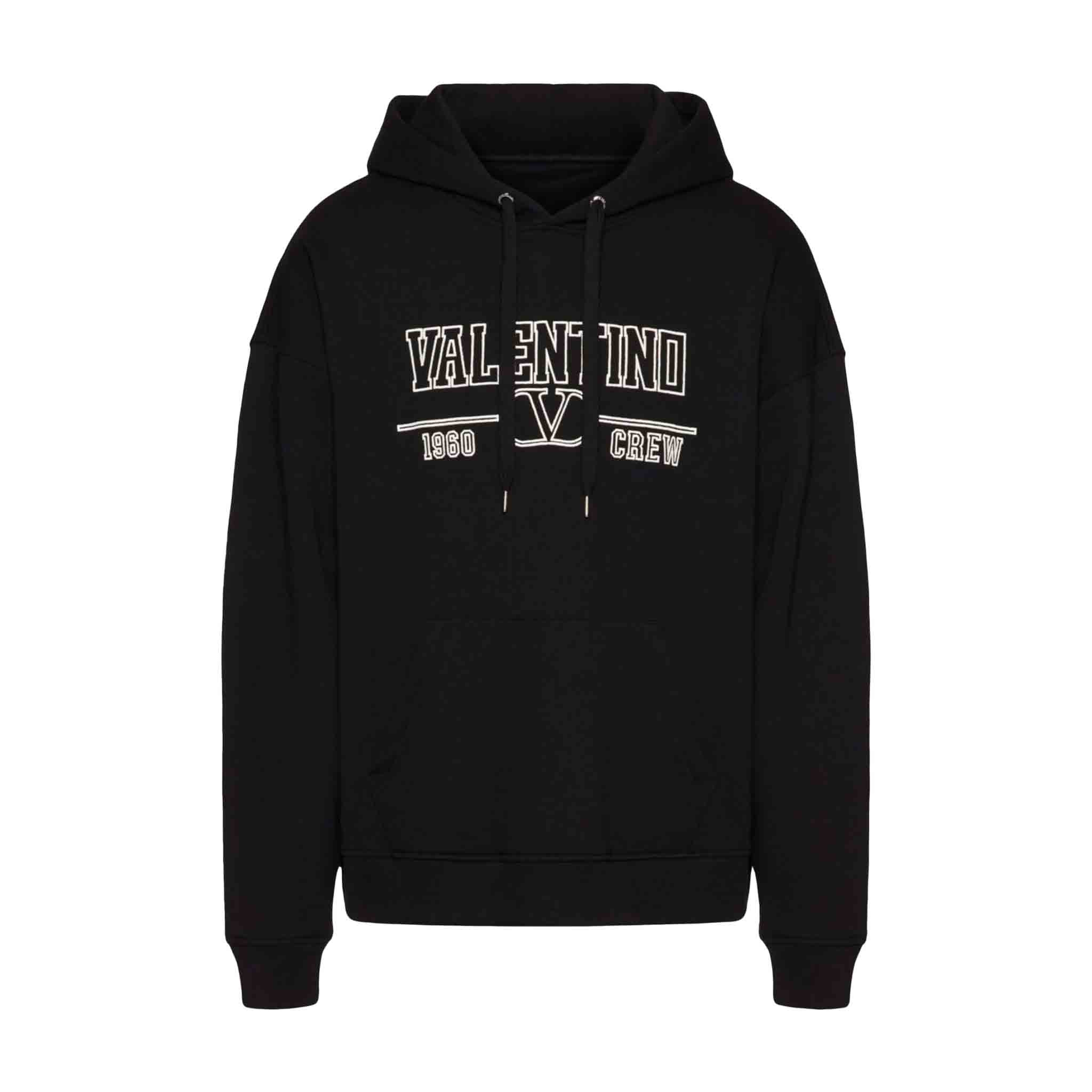 Valentino Embroidered Logo Hoodie in BlackHoodiesValentinoDPUS8056133704713SValentino Embroidered Logo Hoodie in Black