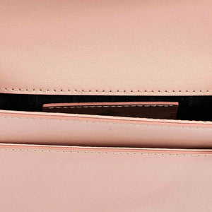 Vivienne Westwood Pearlised Leather Saddle Crossbody in Pink
