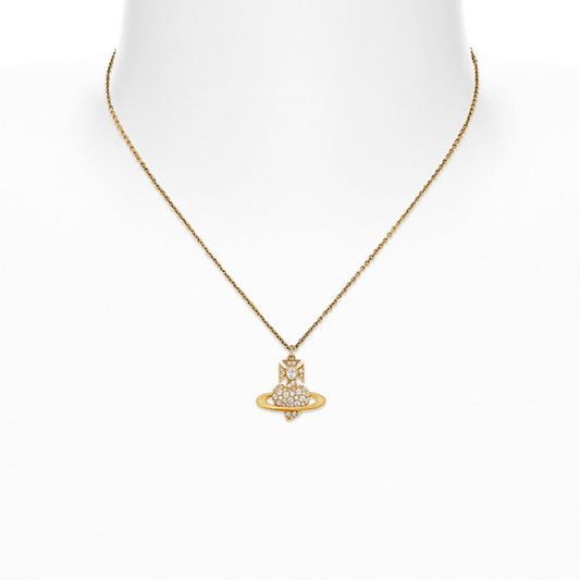 Vivienne Westwood Agnatha Bas Relief PendantJewelleryVivienne WestwoodDPUS Designer Outlet8053195229703Gold/White CzVivienne Westwood Agnatha Bas Relief Pendant