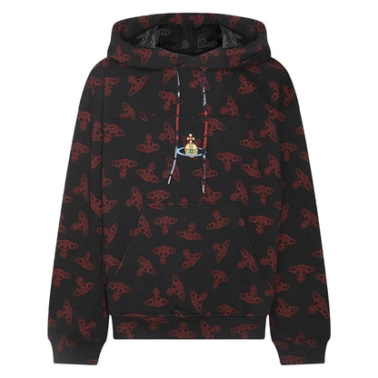 Vivienne Westwood All Over Orb Hoodie in Black/ RedVivienne WestwoodDPUS Designer Outlet165169501567XXSVivienne Westwood All Over Orb Hoodie in Black/ Red