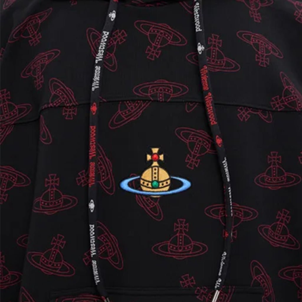 Vivienne Westwood All Over Orb Hoodie in Black/ RedVivienne WestwoodDPUS Designer Outlet165169501567XXSVivienne Westwood All Over Orb Hoodie in Black/ Red