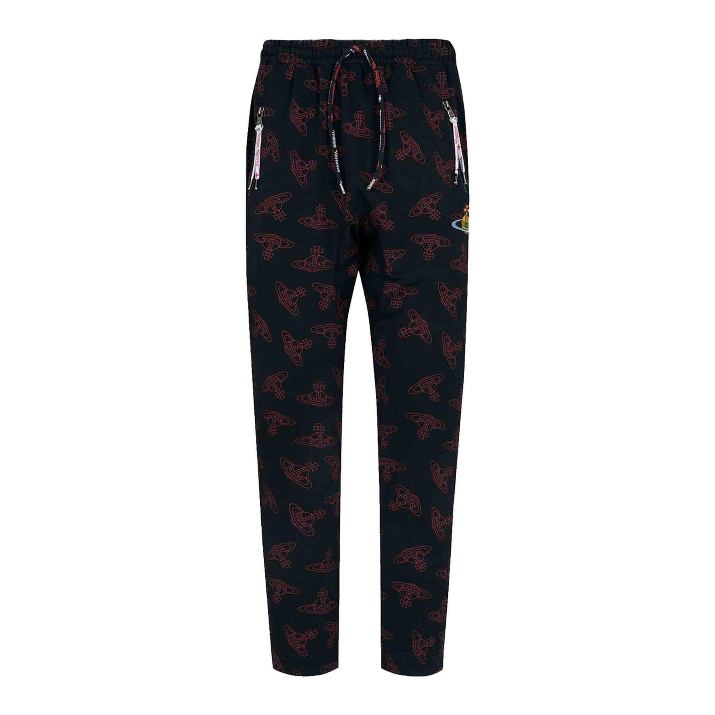 Vivienne Westwood All Over Orb Joggers in Black/Red