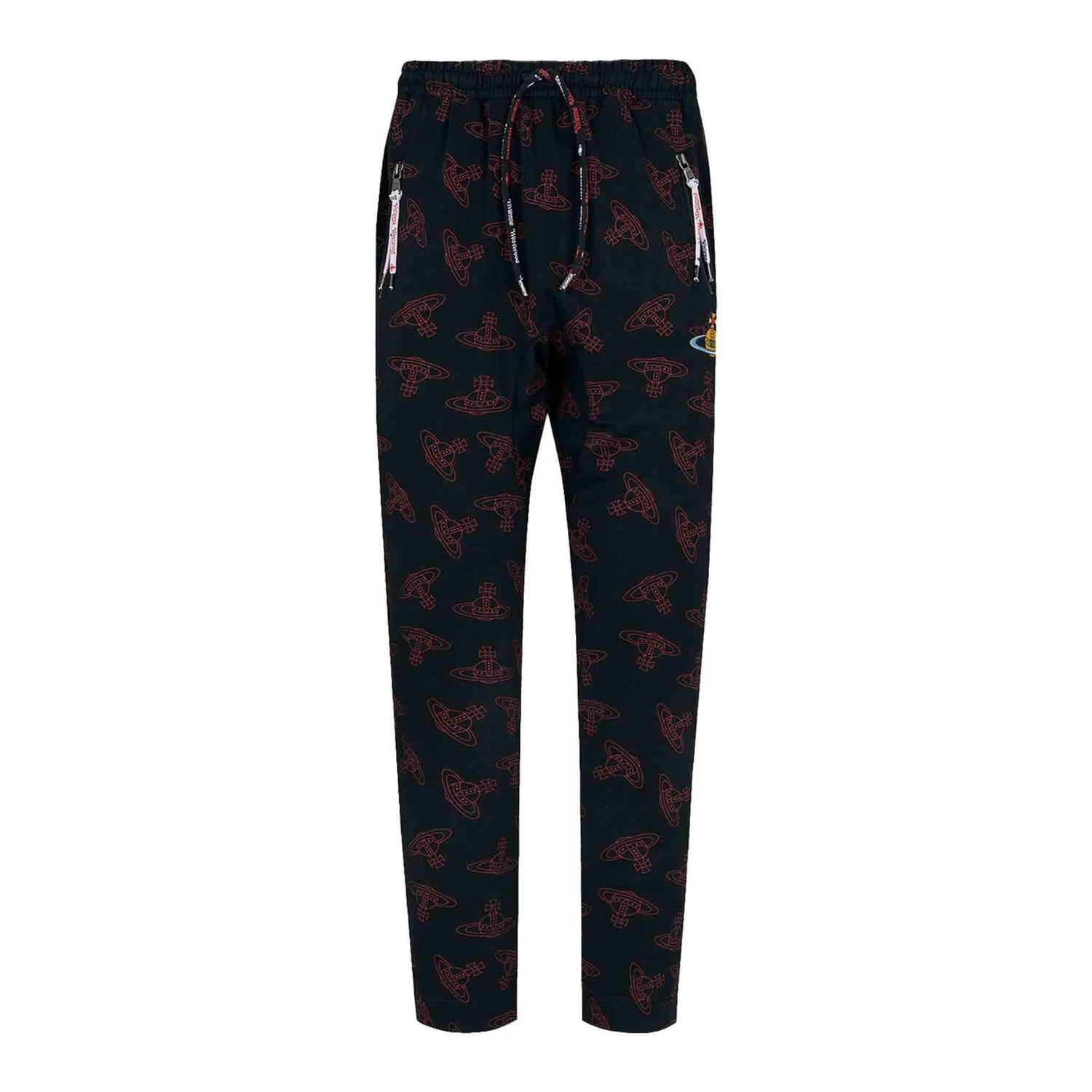 Vivienne Westwood All Over Orb Joggers in Black/Red