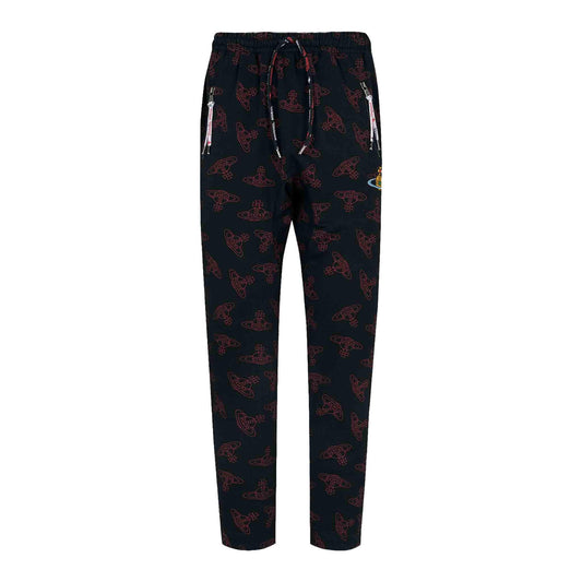 Vivienne Westwood All Over Orb Joggers in Black/Red