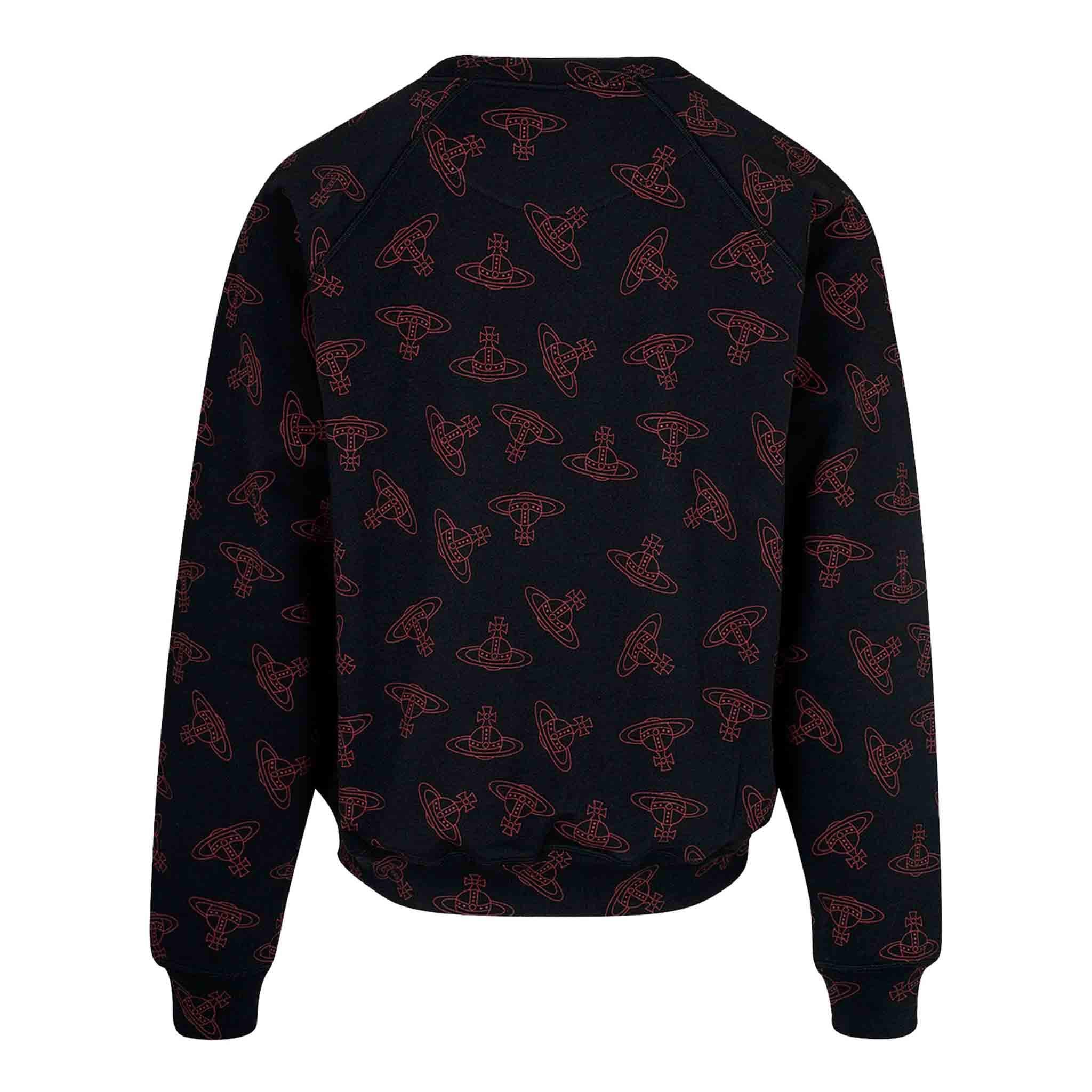 Vivienne Westwood All Over Orb Sweatshirt in Black/Red