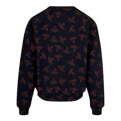 Vivienne Westwood All Over Orb Sweatshirt in Black/Red