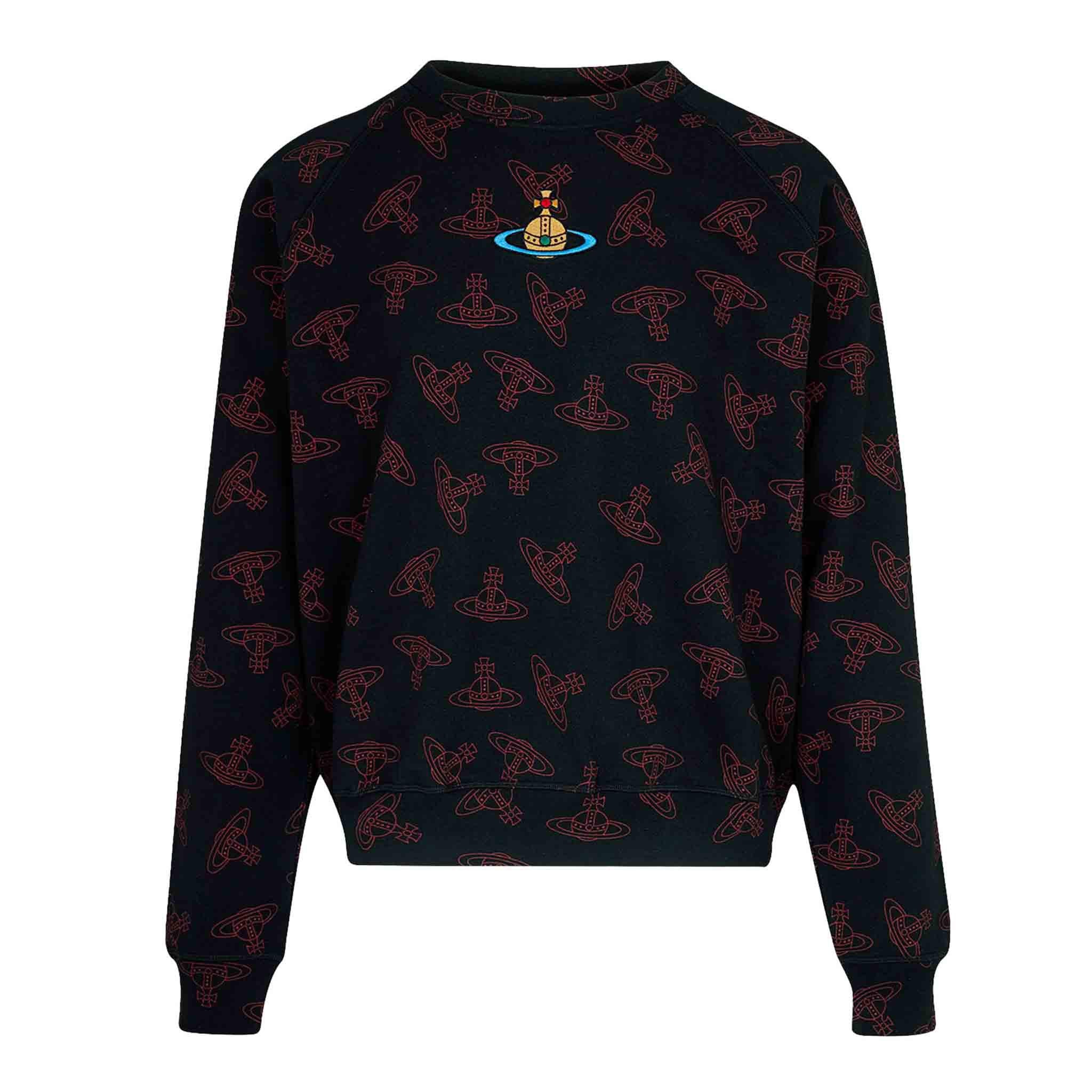 Vivienne Westwood All Over Orb Sweatshirt in Black/Red