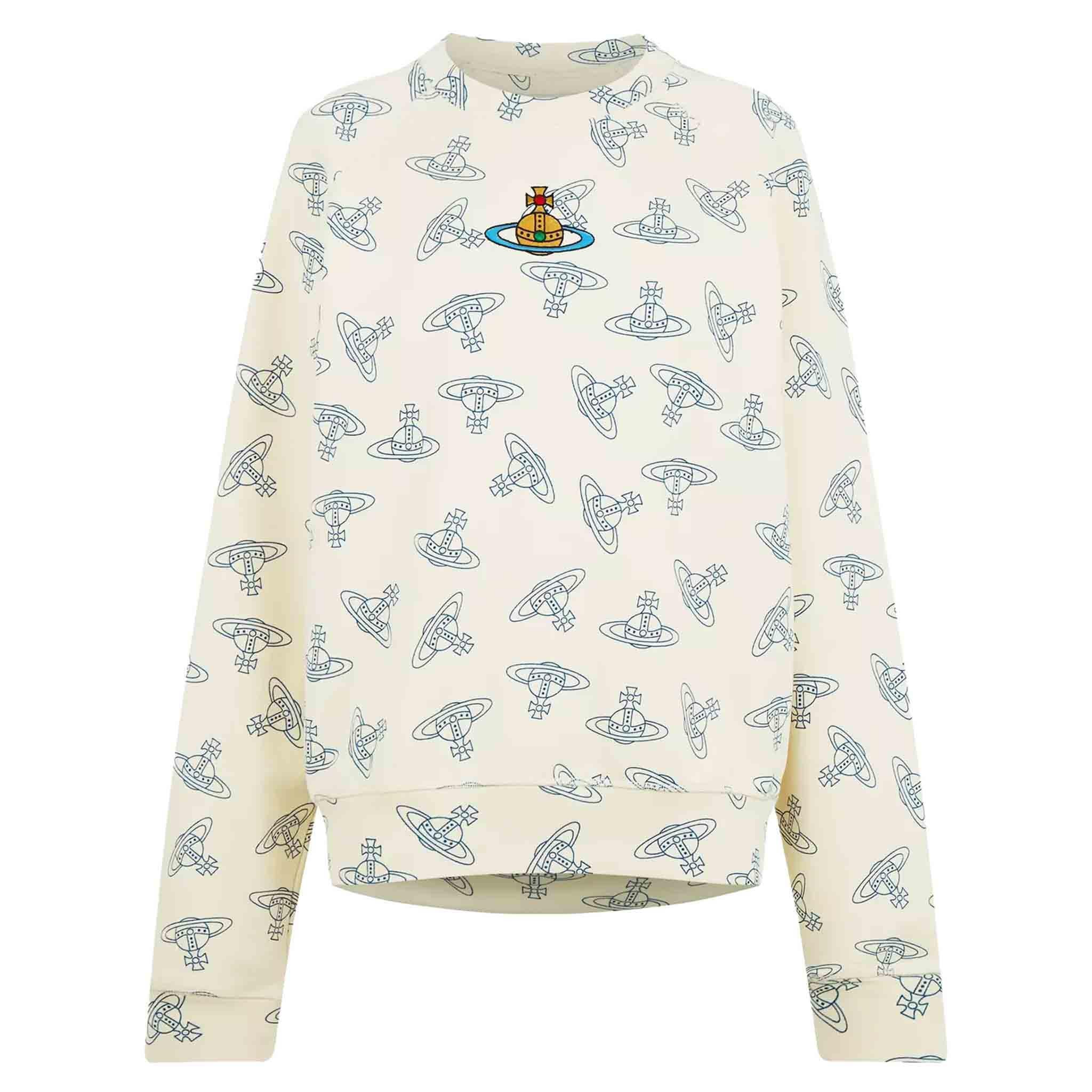 Vivienne Westwood All Over Orb Sweatshirt in Cream