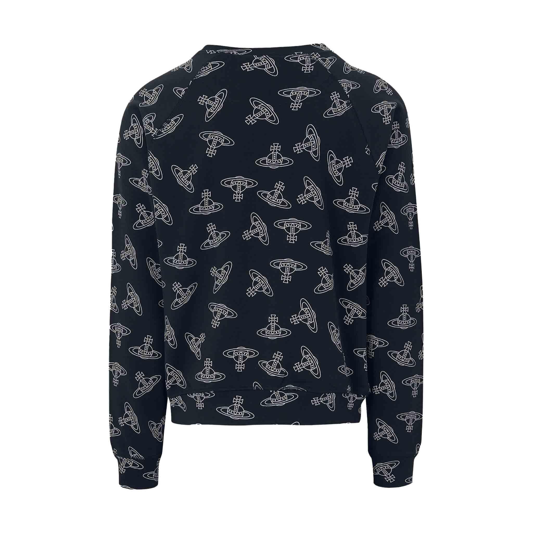 Vivienne Westwood All Over Orb Sweatshirt in Navy/White