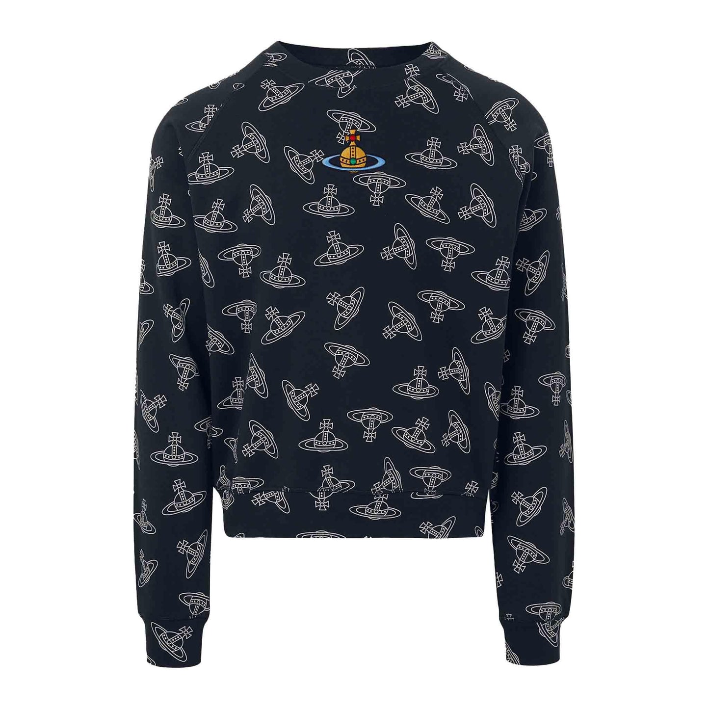 Vivienne Westwood All Over Orb Sweatshirt in Navy/White