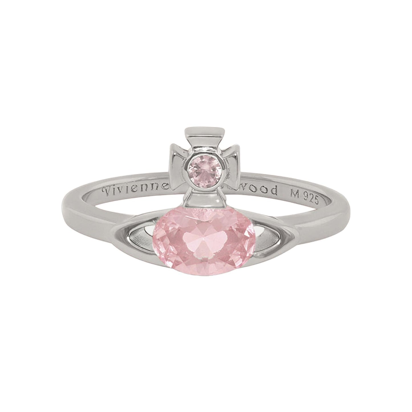 Vivienne Westwood Allie Ring in Platinum / Pink CzJewelleryVivienne WestwoodDPUS Designer Outlet8053195227181SVivienne Westwood Allie Ring in Platinum / Pink Cz