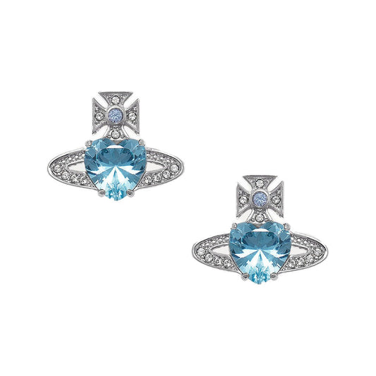 [Vivienne Westwood] Ariella EarringsJewelleryVivienne WestwoodDPUS Designer Outlet6201031T-02P649--AW25-P6498053195237418Platinum/Aquamarine Cz/Light Sapphire,Bl[Vivienne Westwood] Ariella Earrings