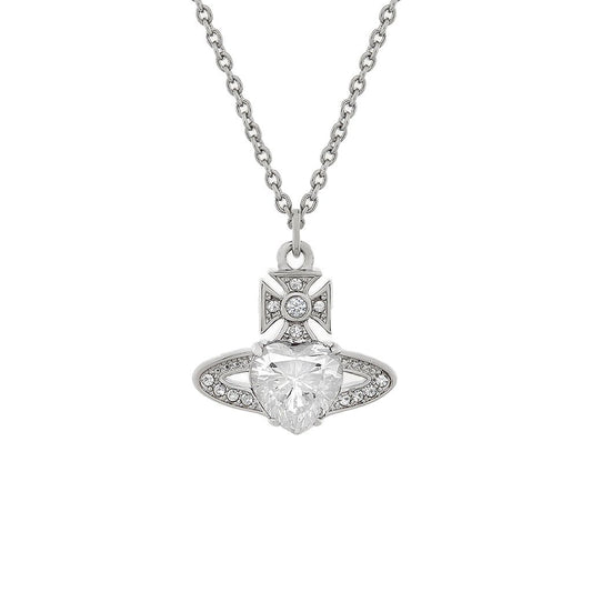 [Vivienne Westwood] Ariella PendantJewelleryVivienne WestwoodDPUS Designer Outlet6302038Y-02P169-CN-AW22-P1698050889278849Platinum / White Cz / Crystal Crystal[Vivienne Westwood] Ariella Pendant