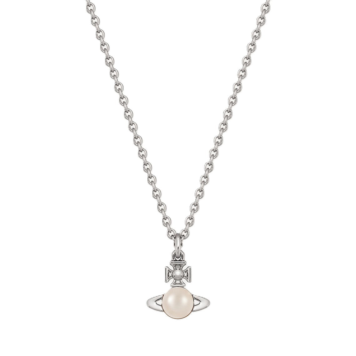 Vivienne Westwood Balbina PendantJewelleryVivienne WestwoodDPUS Designer Outlet8050889134633Platinum/Cream PearlVivienne Westwood Balbina Pendant