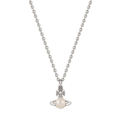 Vivienne Westwood Balbina PendantJewelleryVivienne WestwoodDPUS Designer Outlet8050889134633Platinum/Cream PearlVivienne Westwood Balbina Pendant