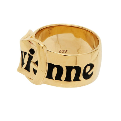 Vivienne Westwood Belt Ring in Gold / Black EnamelJewelleryDPUS Designer OutletDPUS Designer Outlet8050889867531SVivienne Westwood Belt Ring in Gold / Black Enamel