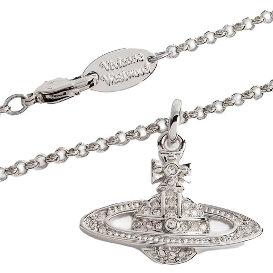 Vivienne Westwood Carmela Bas Relief PendantJewelleryVivienne WestwoodDPUS Designer Outlet8050889641759Platinum/White CzVivienne Westwood Carmela Bas Relief Pendant