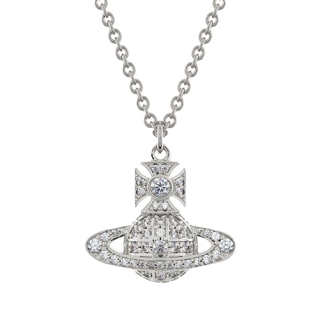 Vivienne Westwood Carmela Bas Relief PendantJewelleryVivienne WestwoodDPUS Designer Outlet8050889641759Platinum/White CzVivienne Westwood Carmela Bas Relief Pendant