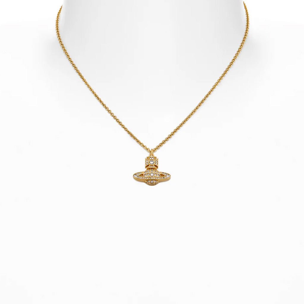 Vivienne Westwood Carmela Bas Relief PendantJewelleryVivienne WestwoodDPUS Designer Outlet8050889641766Gold/White CzVivienne Westwood Carmela Bas Relief Pendant