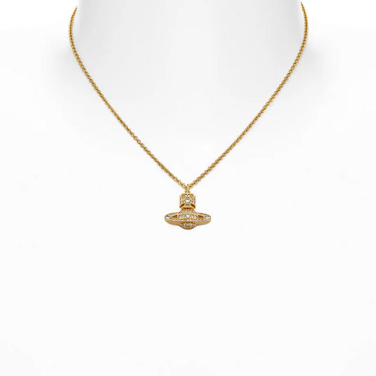 Vivienne Westwood Carmela Bas Relief PendantJewelleryVivienne WestwoodDPUS Designer Outlet8050889641766Gold/White CzVivienne Westwood Carmela Bas Relief Pendant