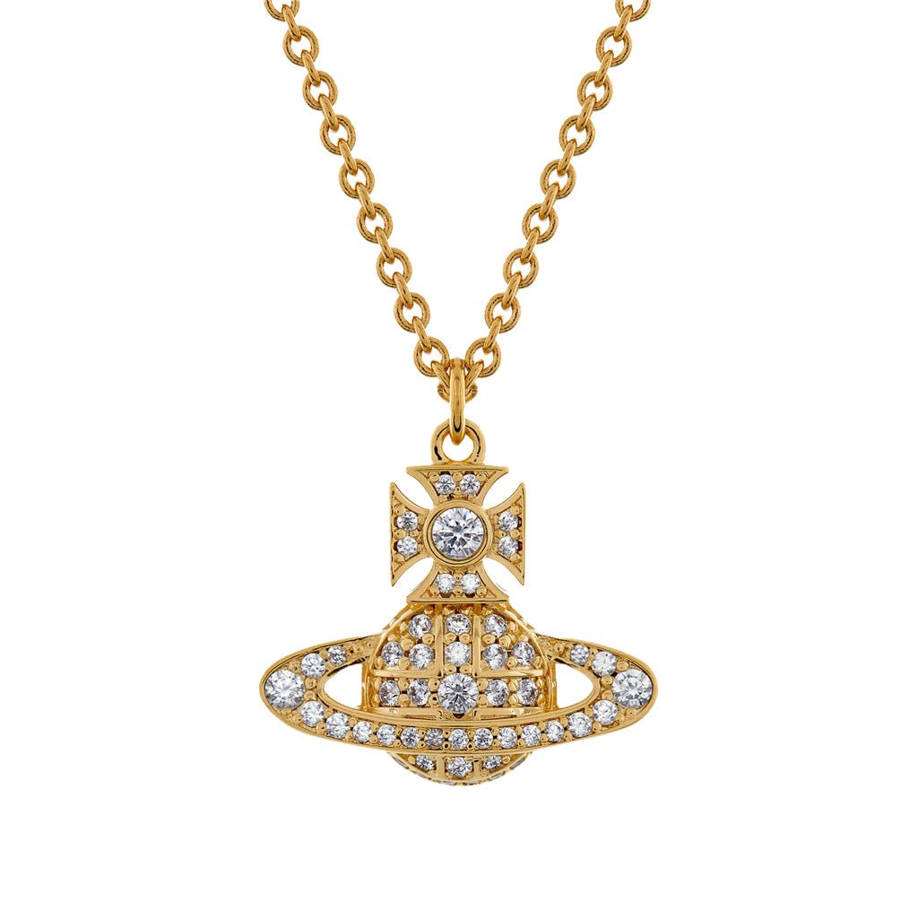 Vivienne Westwood Carmela Bas Relief PendantJewelleryVivienne WestwoodDPUS Designer Outlet8050889641766Gold/White CzVivienne Westwood Carmela Bas Relief Pendant