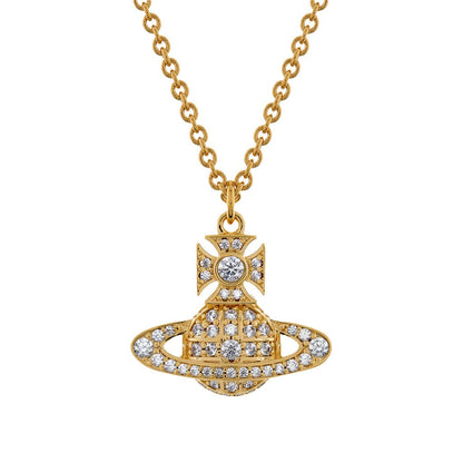 Vivienne Westwood Carmela Bas Relief PendantJewelleryVivienne WestwoodDPUS Designer Outlet8050889641766Gold/White CzVivienne Westwood Carmela Bas Relief Pendant