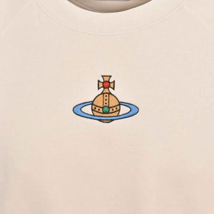 Vivienne Westwood Centered Orb Logo Oversize Raglan Sweatshirt in StoneSweatshirtsVivienne WestwoodDPUSXXSVivienne Westwood Centered Orb Logo Oversize Raglan Sweatshirt in Stone